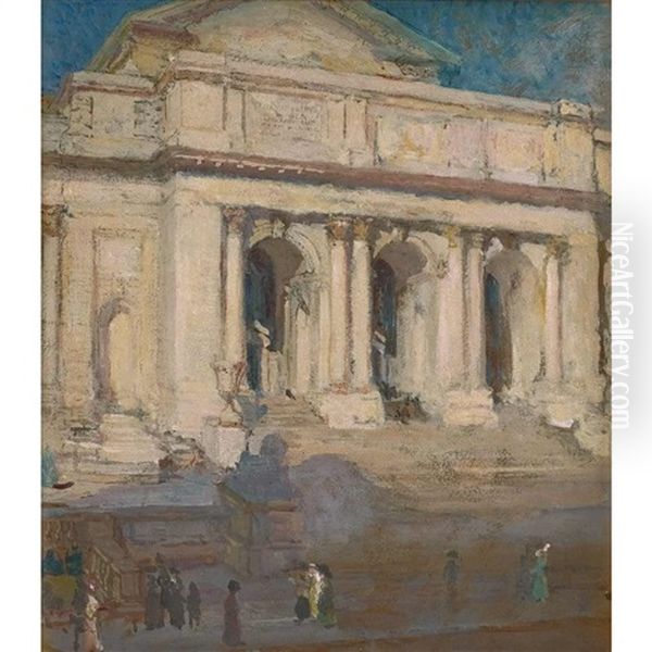 The New York Public Library Oil Painting by Colin Campbell Cooper