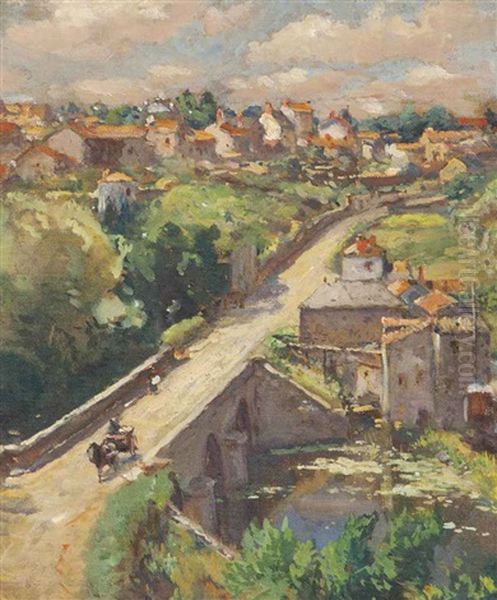 Pont Du Nid D'oie, Clisson, France Oil Painting by Colin Campbell Cooper