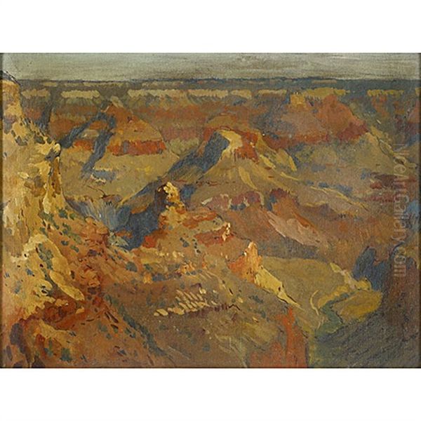 Grand Canyon Morning Oil Painting by Colin Campbell Cooper