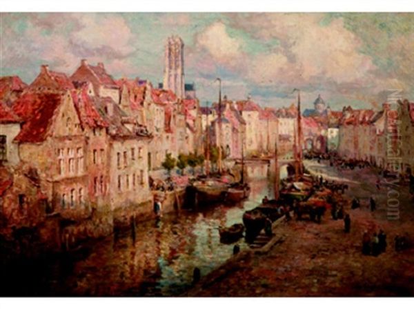 Malines, Belgium Oil Painting by Colin Campbell Cooper