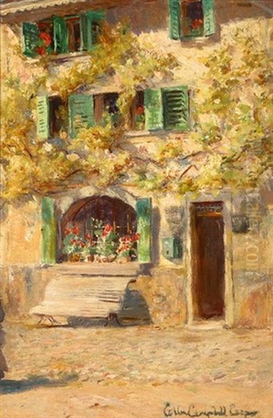 Flowered Villa Oil Painting by Colin Campbell Cooper