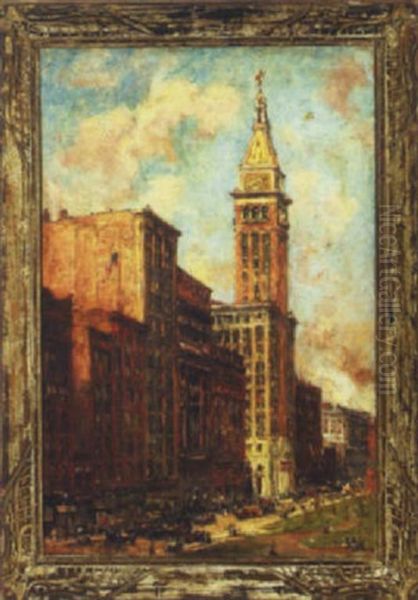 New York Cityscape Oil Painting by Colin Campbell Cooper