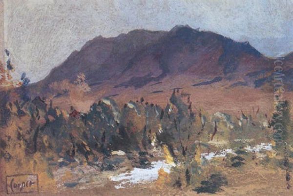 Superstition Mountain Oil Painting by Colin Campbell Cooper