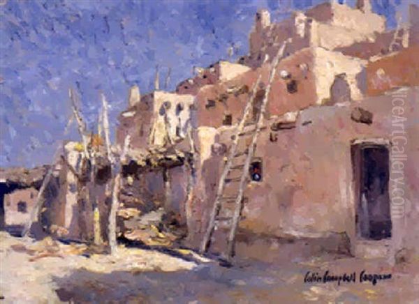 Adobe With Ladder Oil Painting by Colin Campbell Cooper