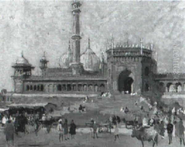 Study Of An East Indian Mosque Oil Painting by Colin Campbell Cooper