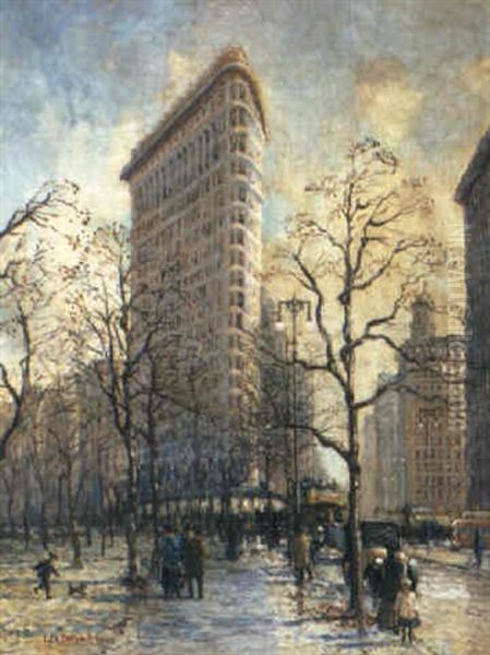 Flatiron Building Oil Painting by Colin Campbell Cooper