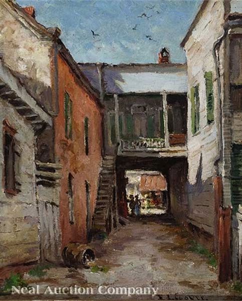 Courtyard Beaufort, South Carolina Oil Painting by Emma Lampert Cooper