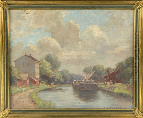 Canal (3 Works) Oil Painting by Emma Lampert Cooper