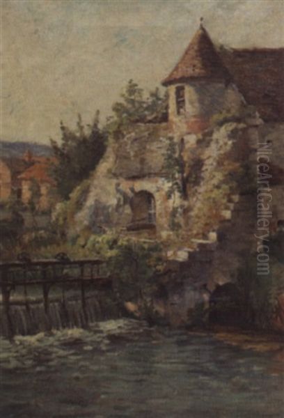 Mill In France Oil Painting by Emma Lampert Cooper