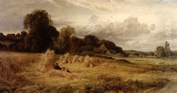 Landscape With Haystacks by J. Horace Cooper