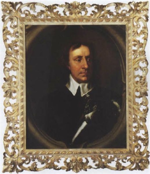 Portrait Of Oliver Cromwell In Armour Oil Painting by Samuel Cooper