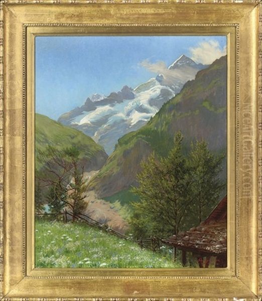 Spring Time In The Alps Oil Painting by W. Savage Cooper