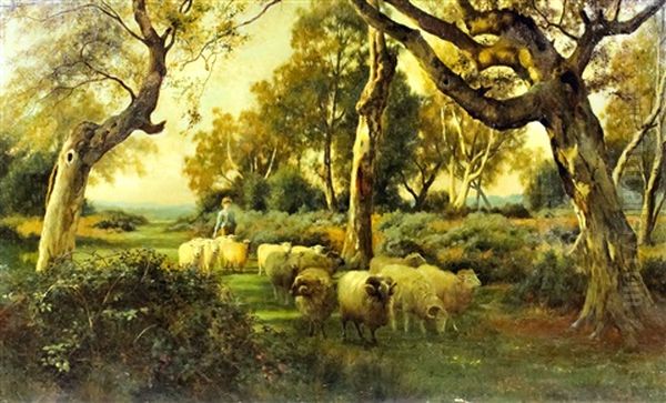 Bucklesbury Common Oil Painting by William Sidney Cooper