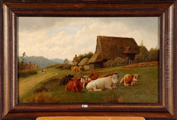 Vaches Au Pre Oil Painting by William Sidney Cooper