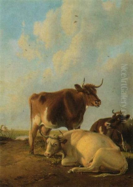 Drei Kuhe Oil Painting by William Sidney Cooper