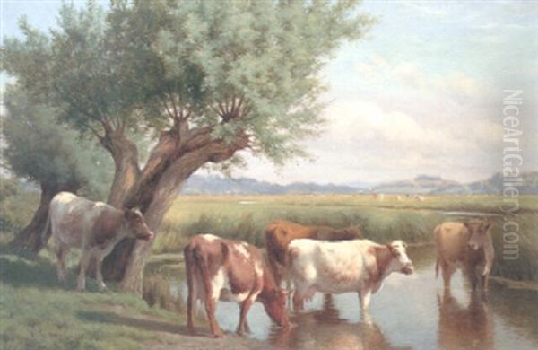 Near Amberley, Sussex Oil Painting by William Sidney Cooper