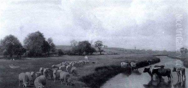 Summer Pastures Oil Painting by William Sidney Cooper