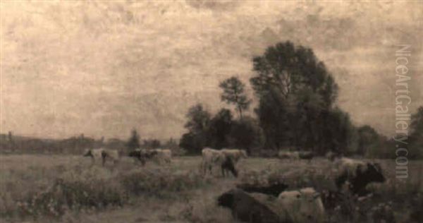 Near Tidmarsh, Berkshire Oil Painting by William Sidney Cooper