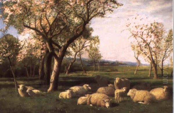 Springtime In The Meadows Oil Painting by William Sidney Cooper