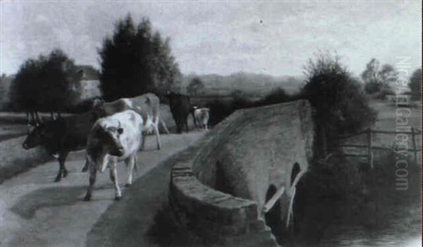 Milking Time Oil Painting by William Sidney Cooper