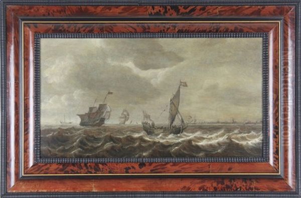 Marine Par Temps De Houle Oil Painting by Pieter Coopse