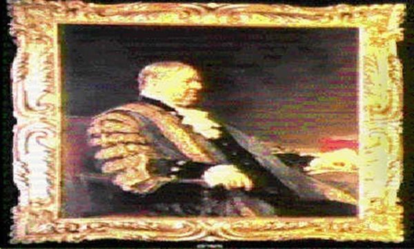 Portrait Of The Right Honorable Sir William Harcourt, M.p. Oil Painting by Sir Arthur Stockdale Cope