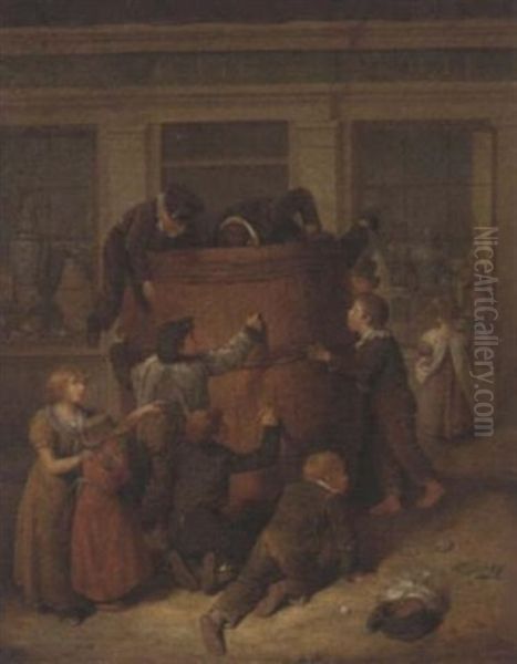 The Sugar Barrel Oil Painting by Charles West Cope