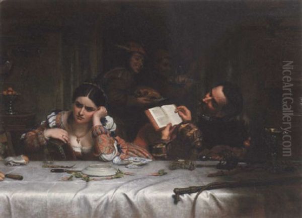 Taming The Shrew: The Meat Was Well, If You Were So Contented Oil Painting by Charles West Cope