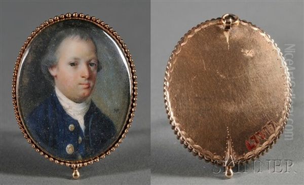 Portrait Miniature Of Adam Babcock (by Henry Pelham) Oil Painting by John Singleton Copley