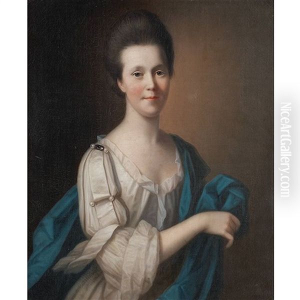 Portrait Of A Lady Said To Be Ann Copeland Beale Oil Painting by John Singleton Copley