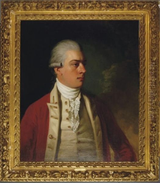 Portrait Of Colonel Everitt Wearing A Red Coat by John Singleton Copley