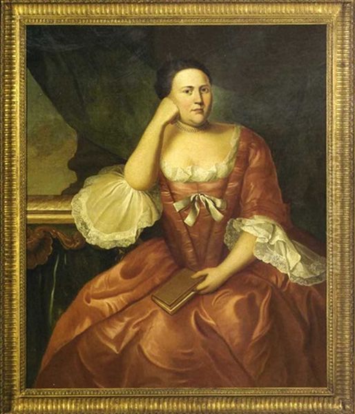 Portrait Of Lucy Allen, Mrs. Thomas Marshall Oil Painting by John Singleton Copley