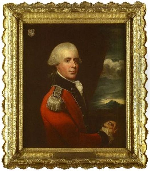 Portait Of Henry Belayse, 2nd Earl Fauconberg, In Uniform, In A Landscape Oil Painting by John Singleton Copley