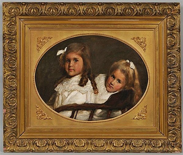 Two Girls Oil Painting by Frank Thomas Copnall