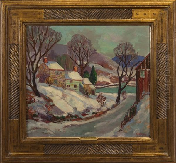 A Bacchanalian Scene Oil Painting by Fern Isabel Coppedge