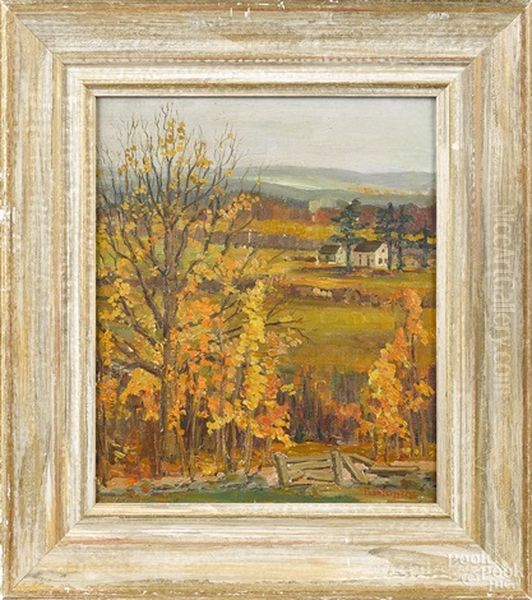 Autumnal Landscape Oil Painting by Fern Isabel Coppedge