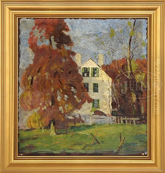 White Farm House Study Oil Painting by Fern Isabel Coppedge