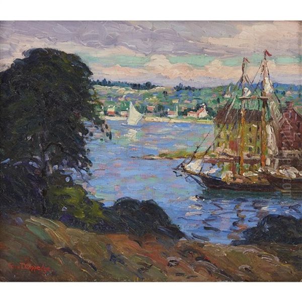 Clearing Off Gloucester Harbor Oil Painting by Fern Isabel Coppedge