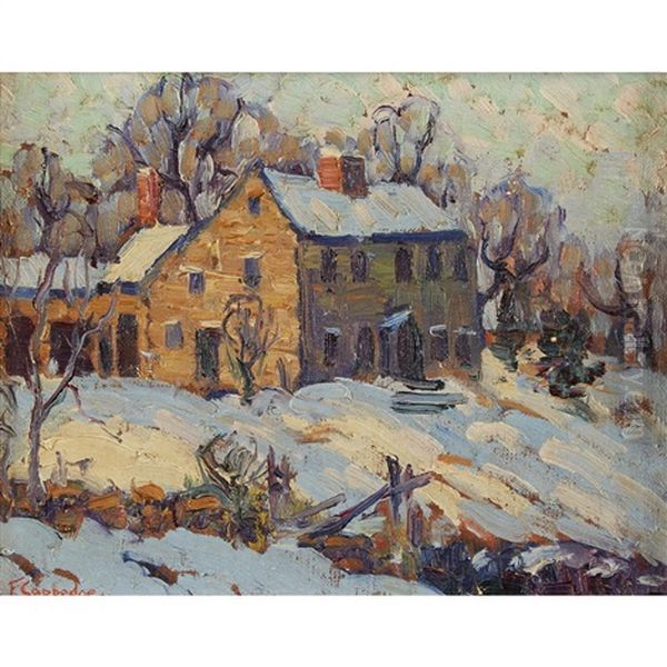 The Birthplace Of Mary Baker Eddy, Bow, New Hampshire Oil Painting by Fern Isabel Coppedge