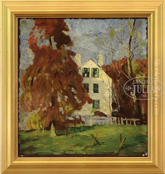 Sunlit Colonial Oil Painting by Fern Isabel Coppedge