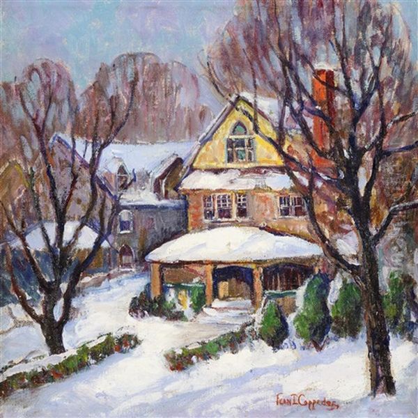 Yellow House Oil Painting by Fern Isabel Coppedge