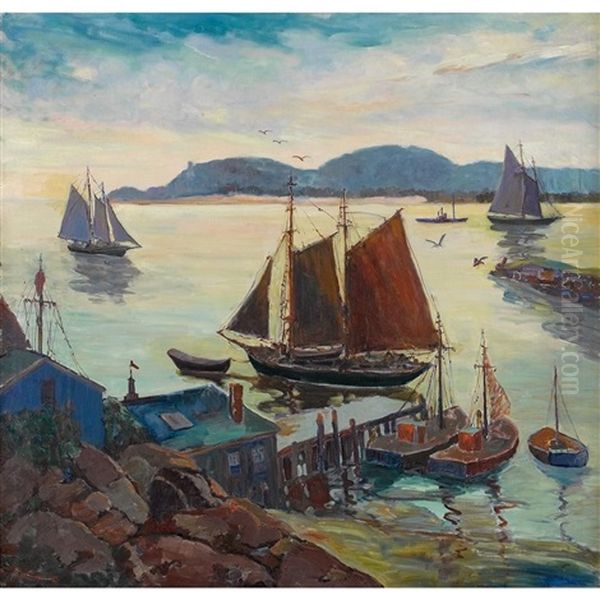 The Home Port Oil Painting by Fern Isabel Coppedge