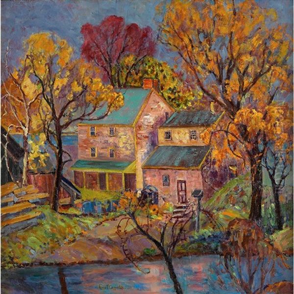 Screen Of Gold Oil Painting by Fern Isabel Coppedge