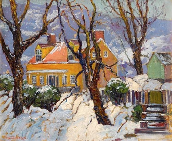 Artist's Studio, Lumberville Oil Painting by Fern Isabel Coppedge