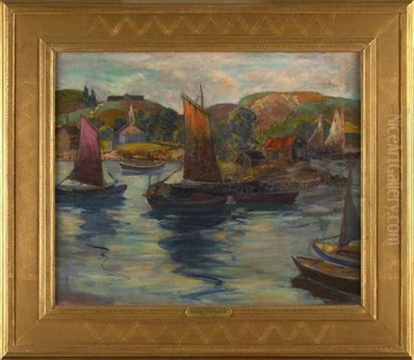 Fishing Boats, Gloucester Oil Painting by Fern Isabel Coppedge