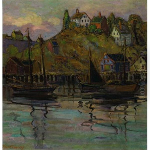 Harbor By A Hillside by Fern Isabel Coppedge