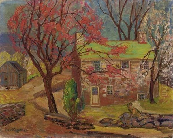 Red Bud Time Oil Painting by Fern Isabel Coppedge