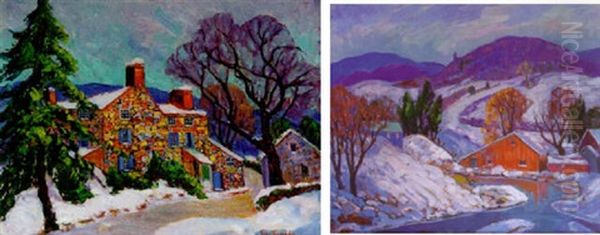 Winter At Bowman's Hill Oil Painting by Fern Isabel Coppedge