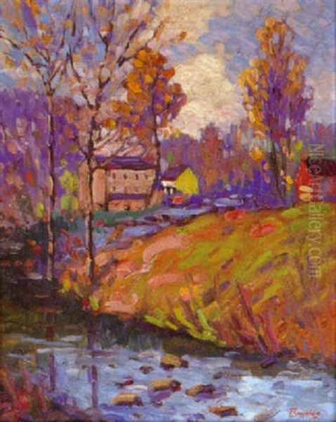 Autumn At Glenns Ford, Pa Oil Painting by Fern Isabel Coppedge