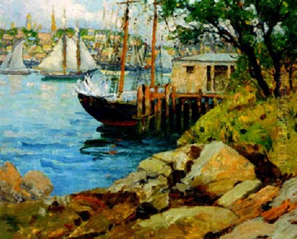 Gloucester Oil Painting by Fern Isabel Coppedge